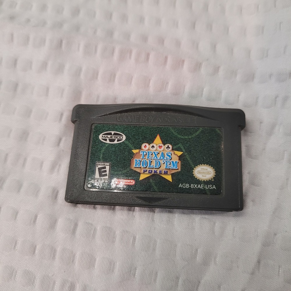 Texas Hold 'Em Poker Nintendo Game Boy Advance GBA Majesco AGB-BXAE-USA Cartridg